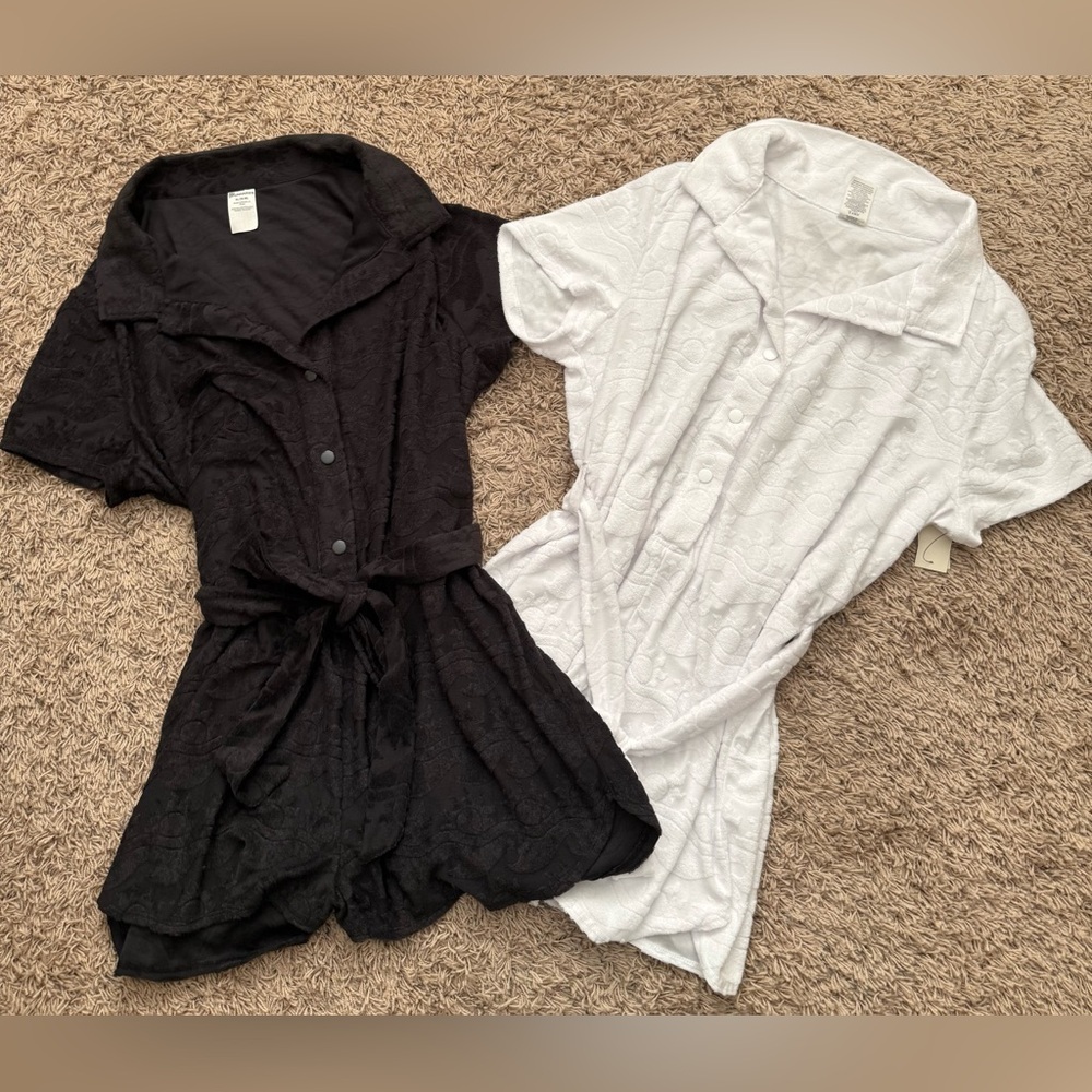 No Boundaries Terry Loop Coverup Rompers 2 Size: XL (16-18)